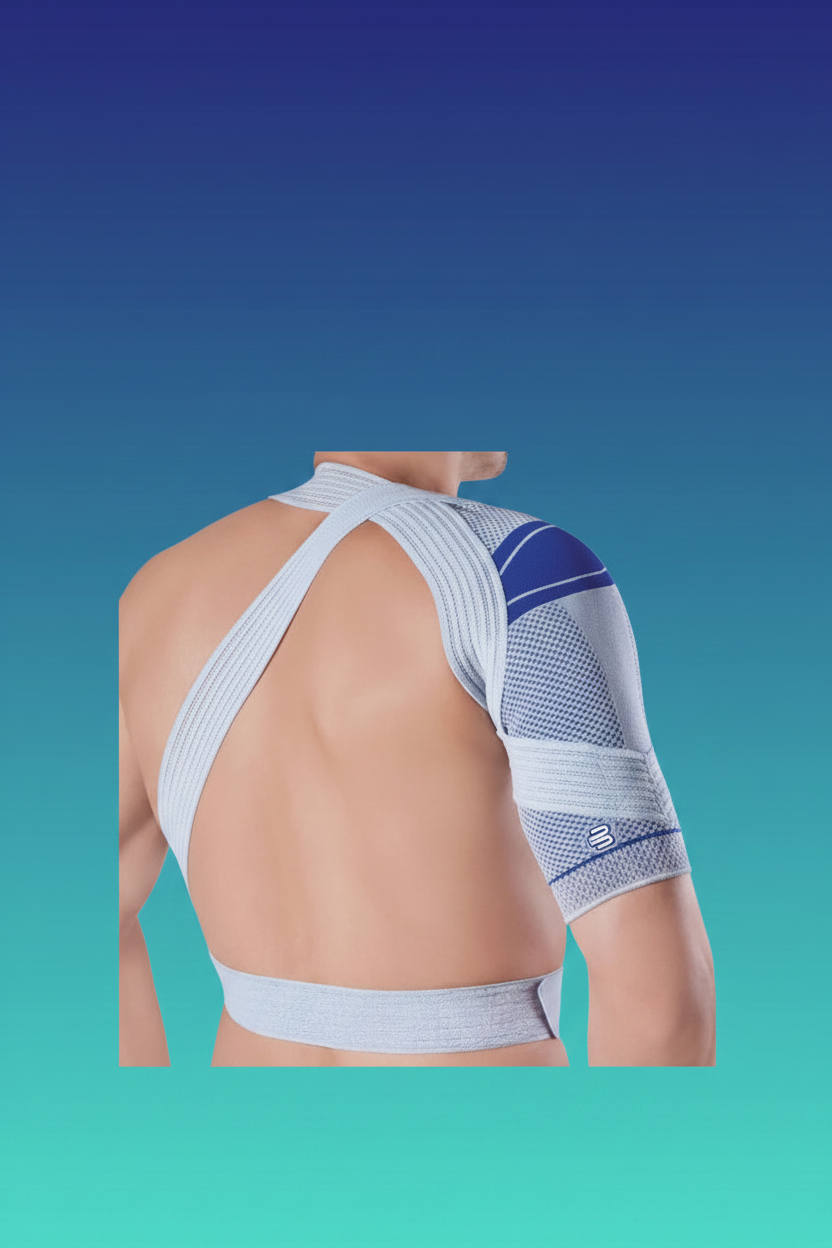 Bauerfeind OmoTrain Active Shoulder Support on body