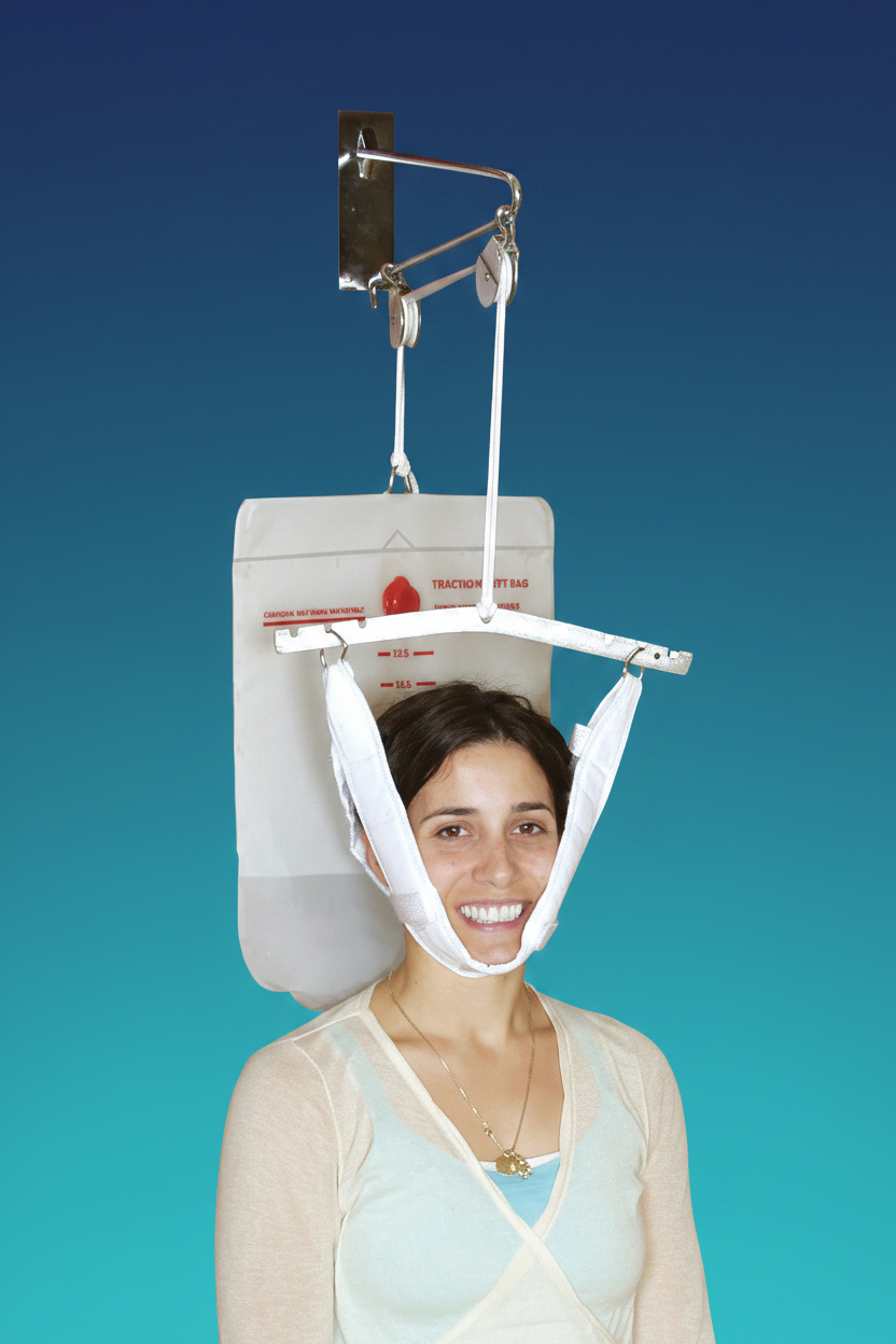 Cervical Traction Set on person